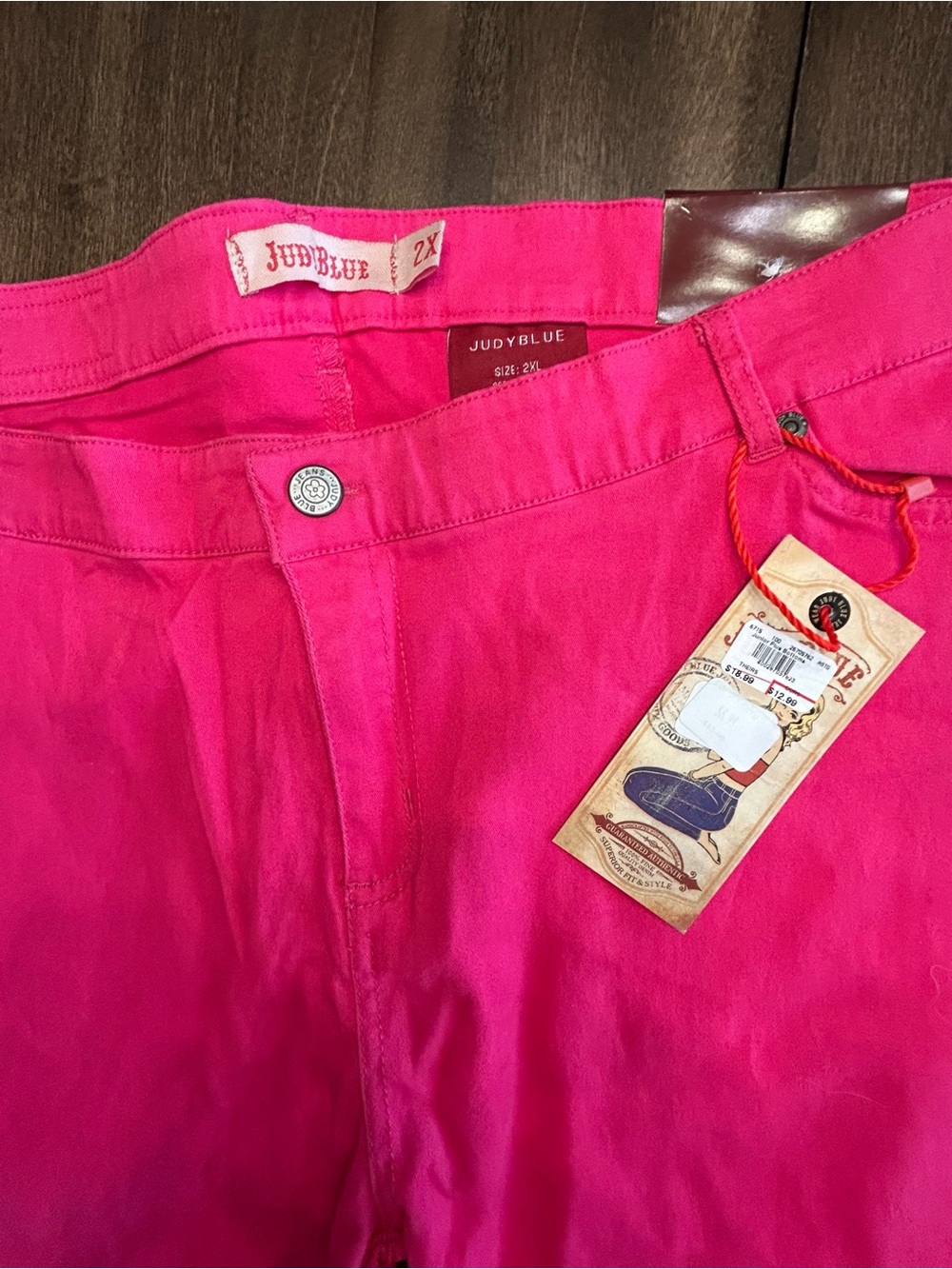 Judy Blue 2XL Hot Pink High-Rise Jeans NWT